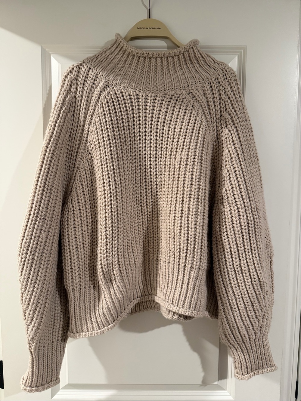 H&M Oversized Chunky Turtleneck Sweater - Beige